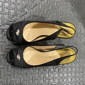 Cole Haan - Penny Sling - Black Satin